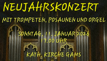 Neujahrskonzert mit Trompeten, Posaunen und Orgel