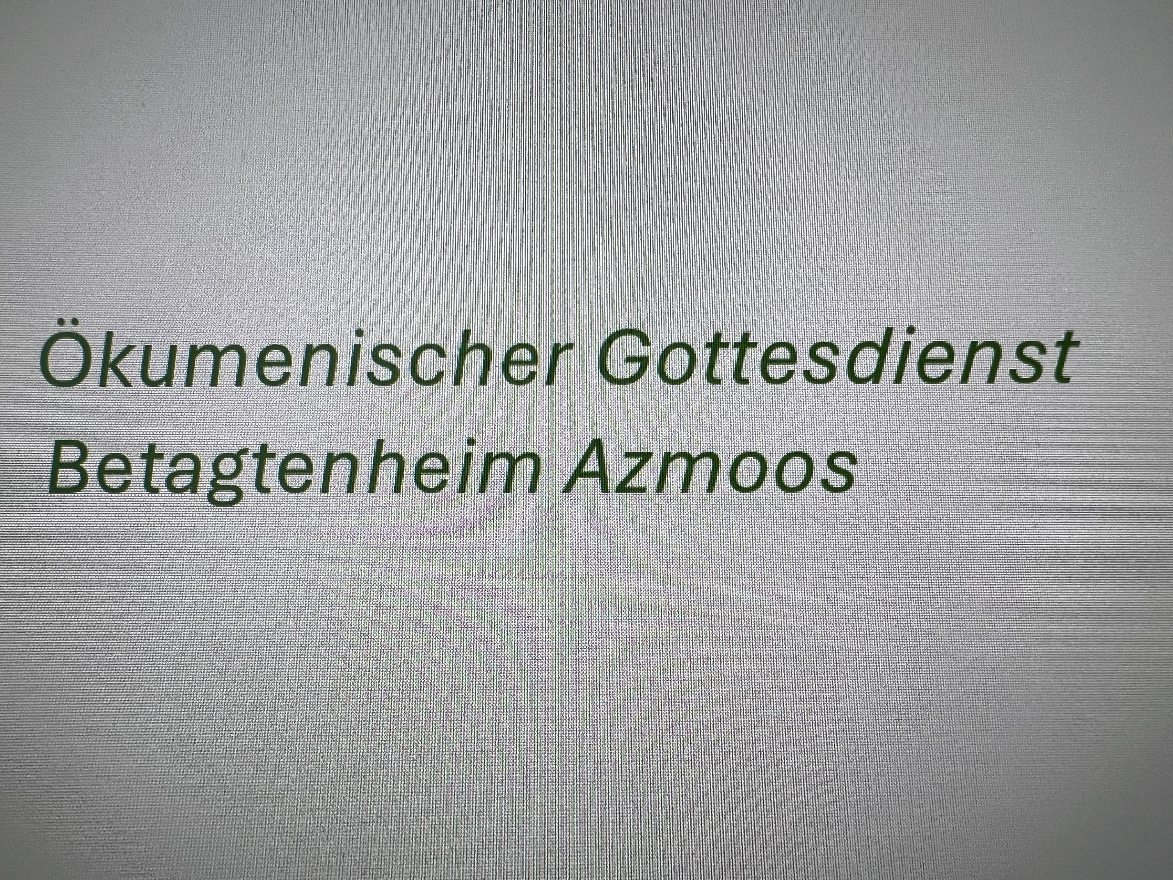 Ökum. Gottesdienst Betagtenheim